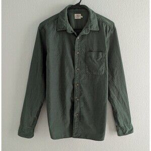 Faherty Corduroy Button-Up Shirt Men's Size Medium Laurel Wreath Green Top